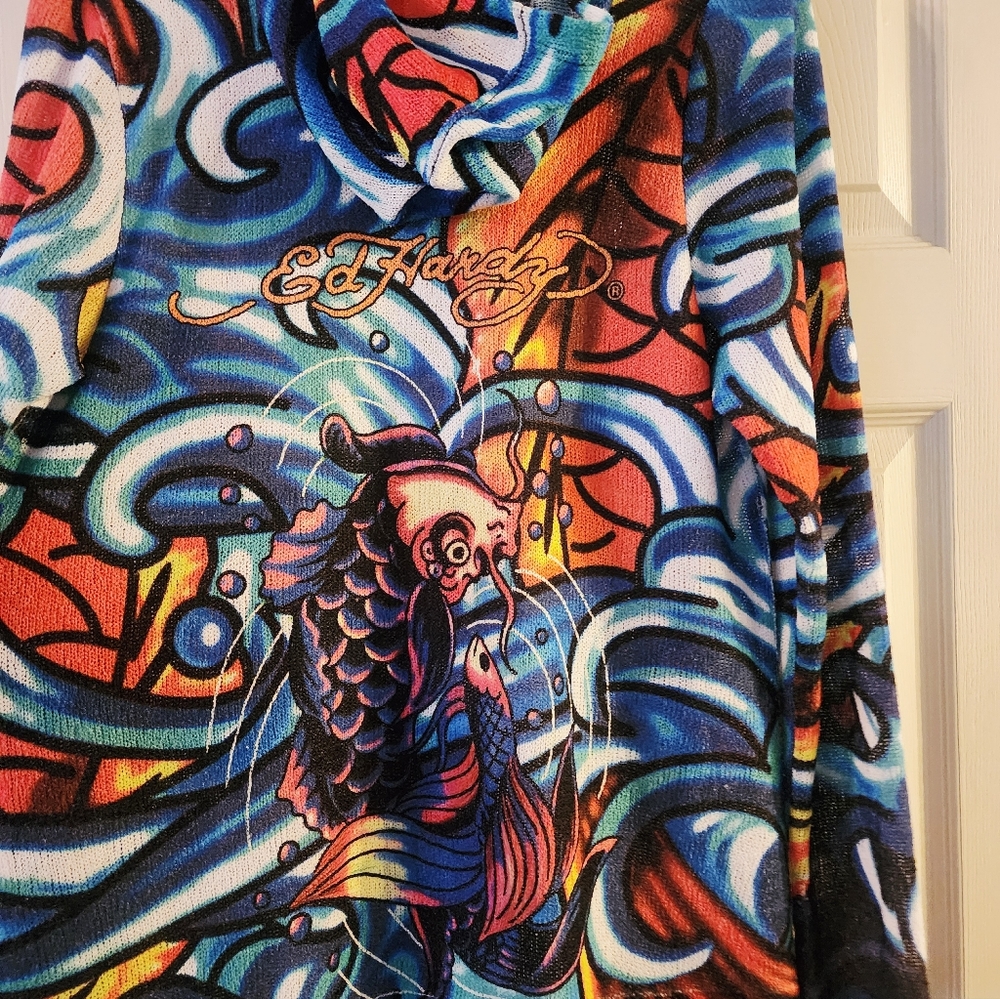 Ed Hardy Graphic Sweater Hoodie Size XL - Picture 4 of 8